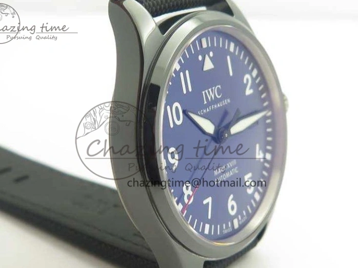 MIROTIME 0406 HighQuality Mark XVIII LAUREUS IW324703 Black Ceramic MKF Best Edition On Black Nylon Strap A 7218